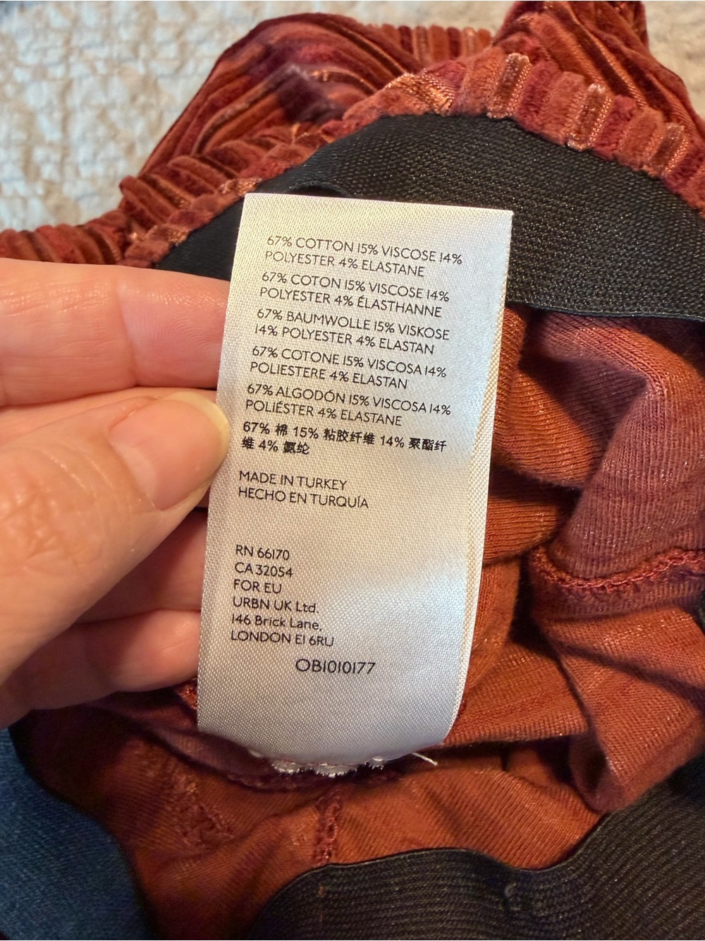 Free People Ribbed Wide-Leg Pants in Rust - Picture 6 of 6